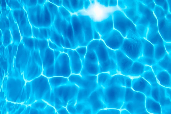 Blauwe Rimpel Water Achtergrond Water Surface Blauw Zwembad — Stockfoto