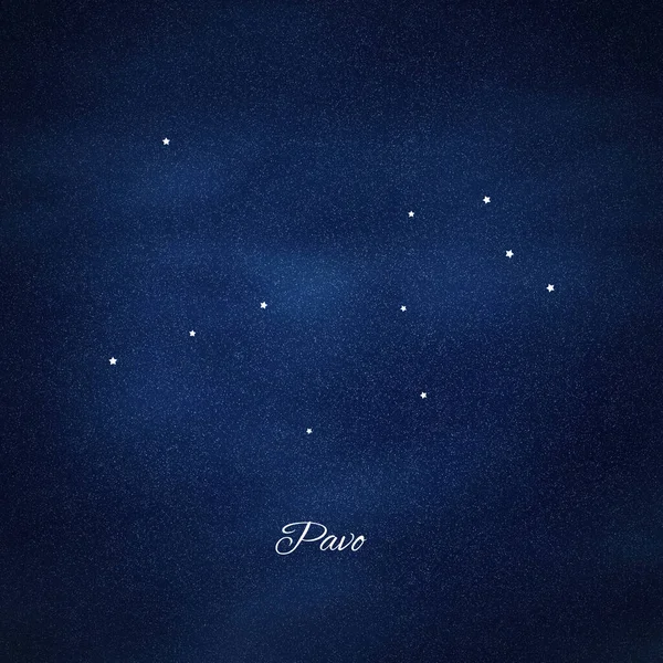 Constelación Pavo Racimo Estrellas Constelación Pavo Real — Foto de Stock