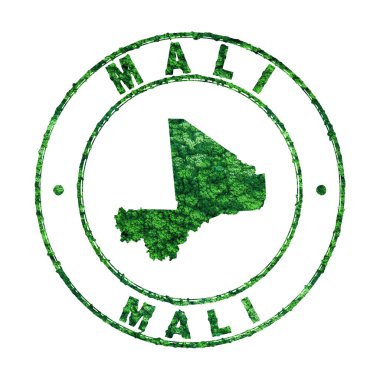 Mali Haritası, Posta Damgası, Sürdürülebilir Geliştirme, CO2 emisyon kavramı, kırpma yolu