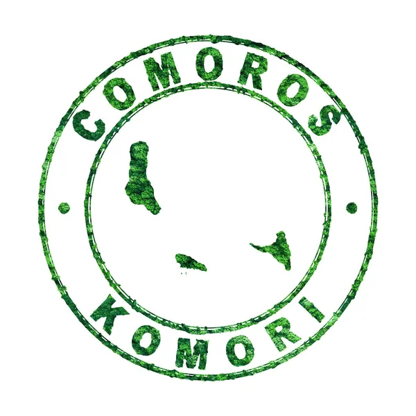 Komors Haritası Posta Damgası Sürdürülebilir Geliştirme Co2 Emisyon Konsepti Kırpma — Stok fotoğraf