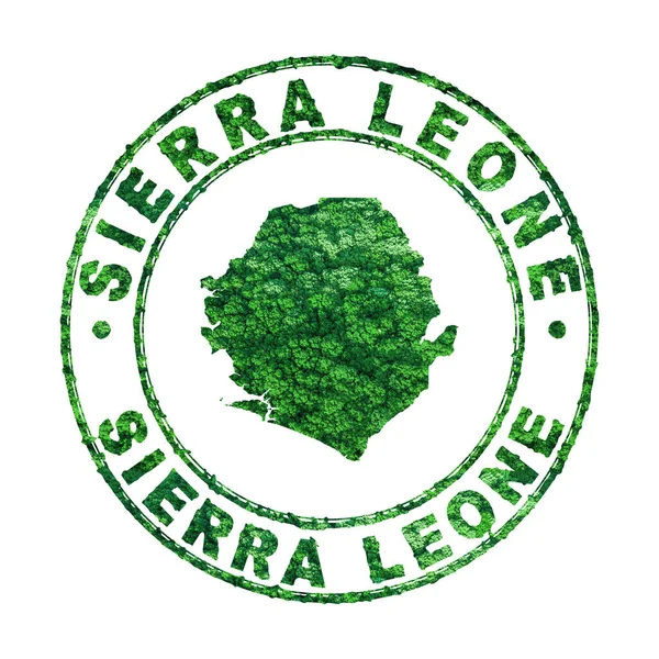 Mappa Della Sierra Leone Francobolli Postali Sviluppo Sostenibile Concetto Emissione — Foto Stock