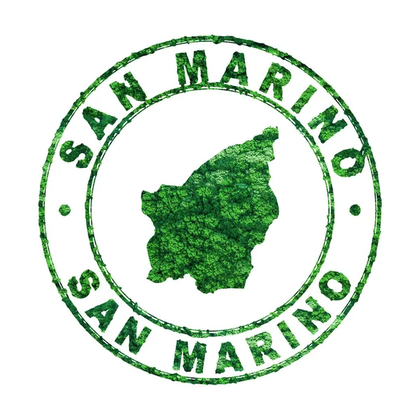 San Marino Haritası Posta Damgası Sürdürülebilir Geliştirme Co2 Emisyon Konsepti — Stok fotoğraf