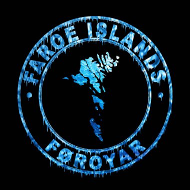 Faroe Adaları 'nın Haritası Su Konsepti, Kesme Yolu