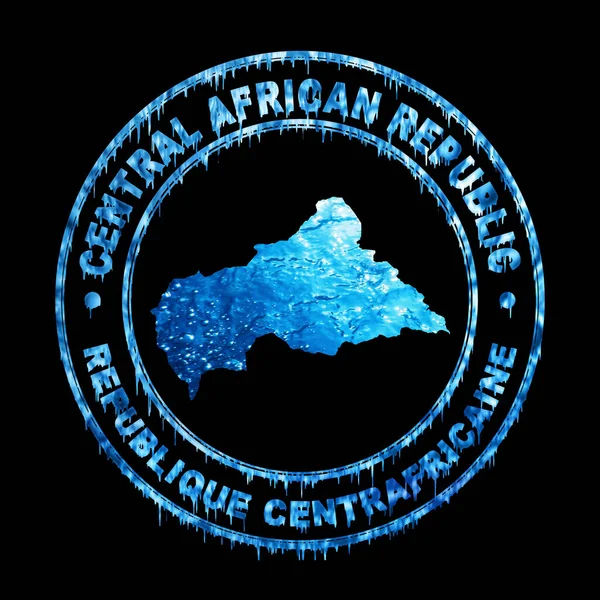 Karta Över Centralafrikanska Republikens Vattenkoncept Klippbana — Stockfoto