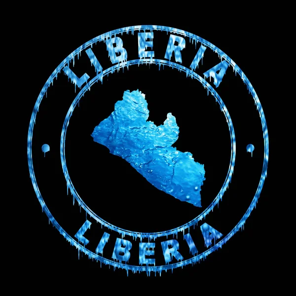 Karte Von Liberia Wasserkonzept Clipping Path — Stockfoto