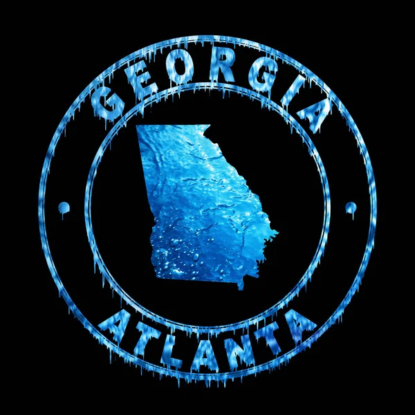 Karte Von Georgia Wasserkonzept Clipping Path — Stockfoto
