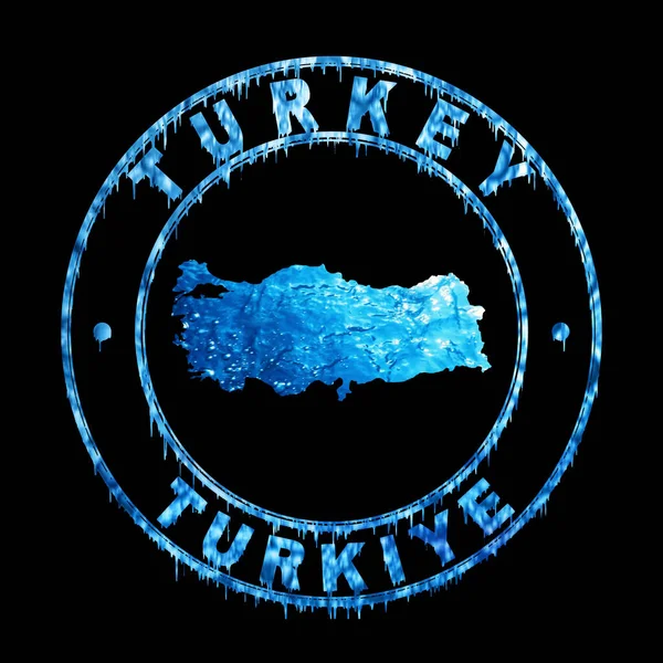 Kaart Van Turkije Waterconcept Knippad — Stockfoto