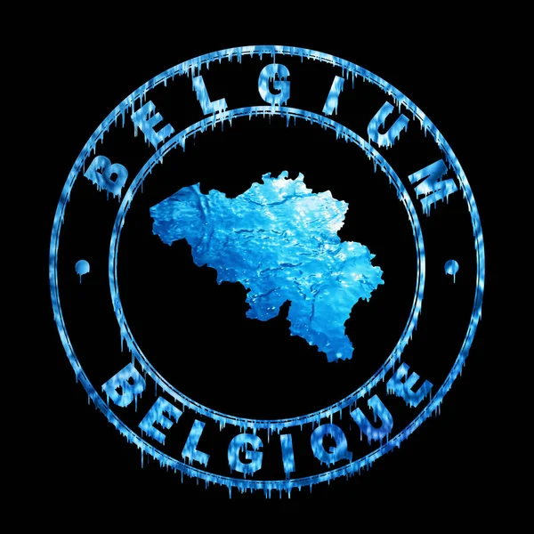 Карта Бельгии Концепция Воды Траектория Обрезки — стоковое фото