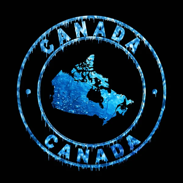 Kaart Van Canada Waterconcept Knippad — Stockfoto