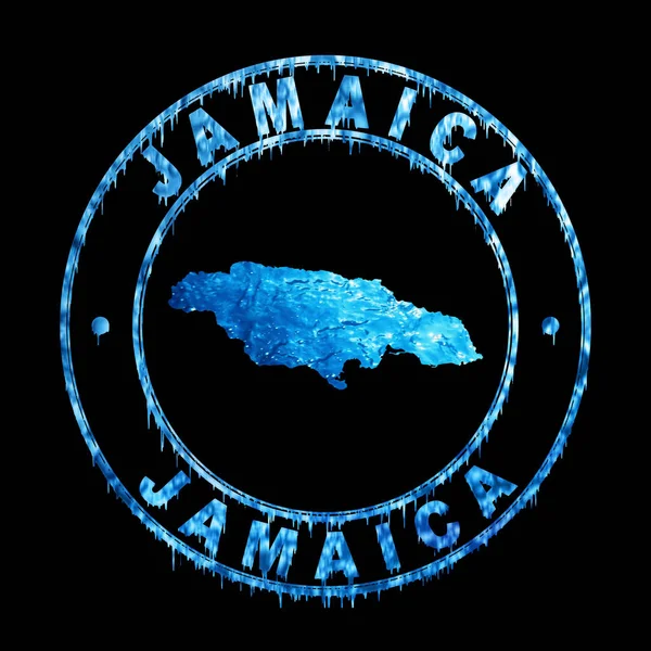 Kaart Van Jamaica Water Concept Clipping Path — Stockfoto