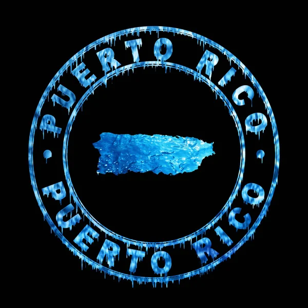 Карта Пуэрто Рико Концепция Воды Клиппинг Путь — стоковое фото