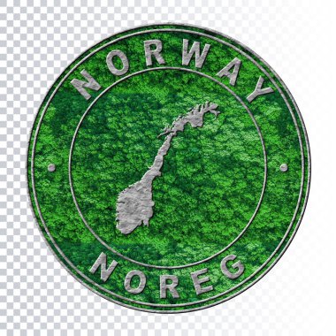 Norveç haritası, çevre kavramı, CO2 emisyon kavramı, kırpma yolu