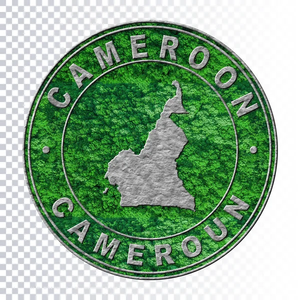 Mapa Camerún Concepto Medio Ambiente Concepto Emisiones Co2 Ruta Recorte —  Fotos de Stock