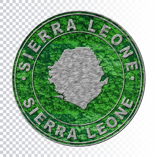 Mapa Sierra Leone Koncepcja Ochrony Środowiska Koncepcja Emisji Co2 Ścieżka — Zdjęcie stockowe