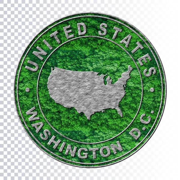 アメリカ合衆国の地図 環境コンセプト Co2排出コンセプト クリッピングパス — ストック写真