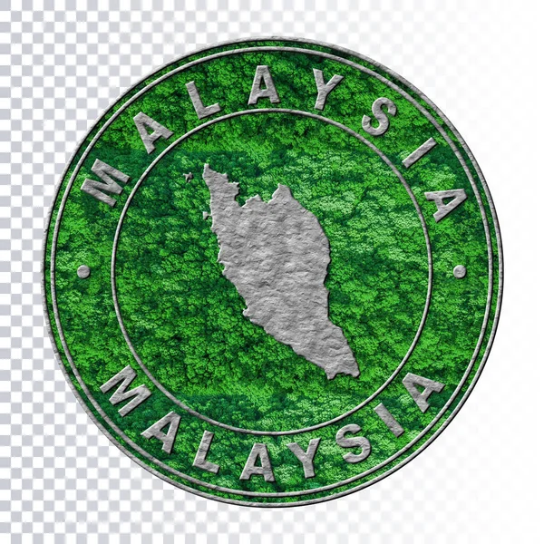 Карта Малайзії Концепція Навколишнього Середовища Концепція Co2 Викидів Відсічний Контур — стокове фото