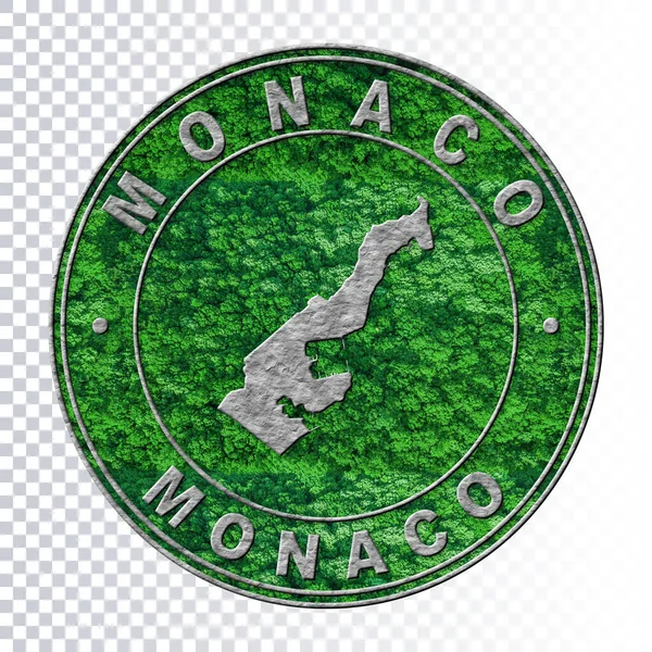 Mapa Monako Koncepcja Ochrony Środowiska Koncepcja Emisji Co2 Ścieżka Wycinania — Zdjęcie stockowe