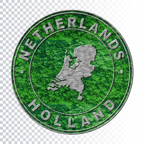 Map Netherlands Environment Concept Co2 Emission Concept Clipping Path — Stock Photo, Image