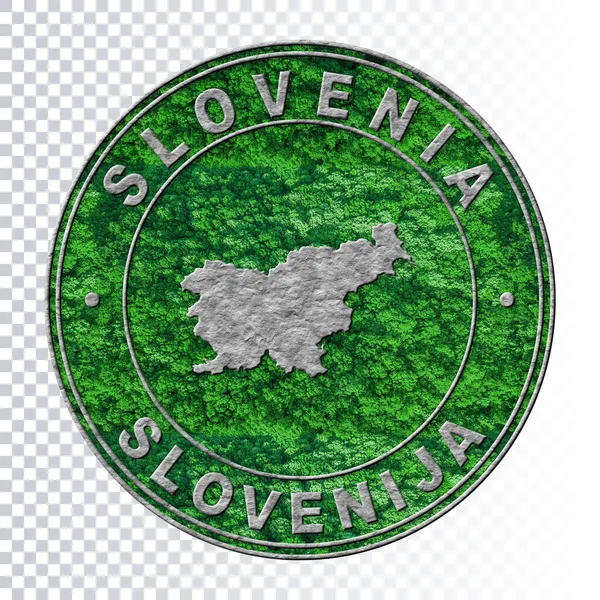 Mapa Slovinska Koncept Životního Prostředí Koncept Emisí Dráha Oříznutí — Stock fotografie