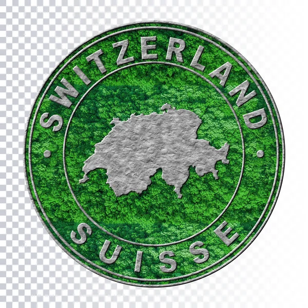 Kaart Van Zwitserland Milieuconcept Co2 Emissieconcept Clippad — Stockfoto