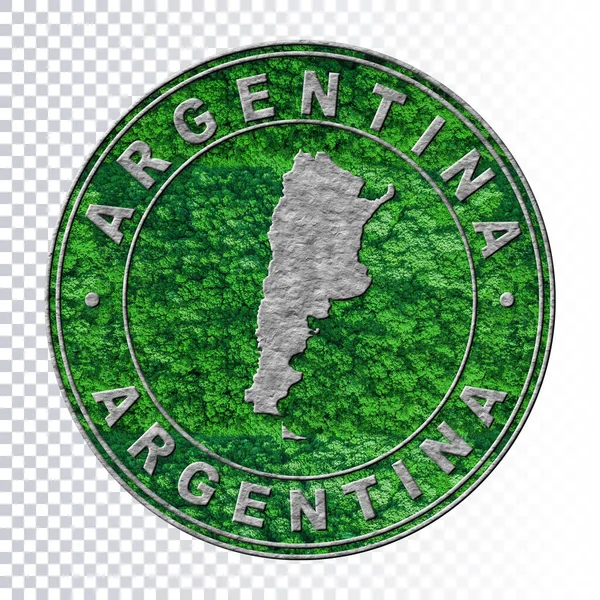 阿根廷地图 环境概念 Co2排放概念 截断路径 — 图库照片