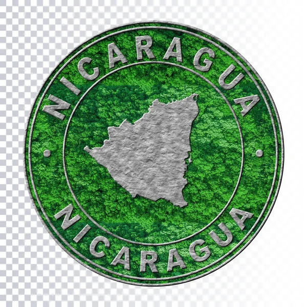Χάρτης Νικαράγουα Environment Concept Co2 Concept Εκπομπών Clipping Path — Φωτογραφία Αρχείου