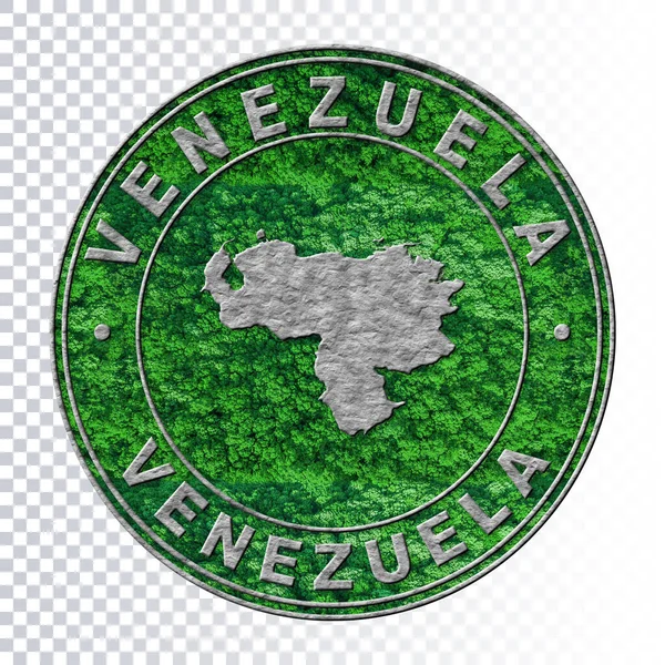 Mapa Venezuela Conceito Meio Ambiente Conceito Emissão Co2 Caminho Recorte — Fotografia de Stock