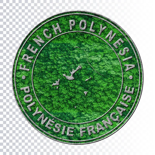 Map French Polynesia Environment Concept Co2 Emission Concept Clipping Path — Stock Photo, Image