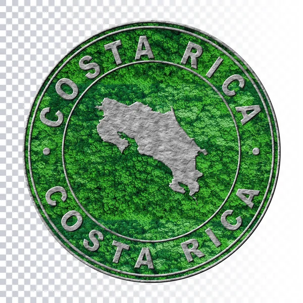 Χάρτης Της Κόστα Ρίκα Περιβάλλον Έννοια Co2 Έννοια Των Εκπομπών — Φωτογραφία Αρχείου