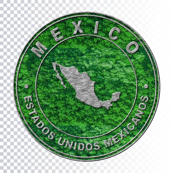 Карта Мексики Концепція Навколишнього Середовища Концепція Co2 Викидів Відсічний Контур — стокове фото