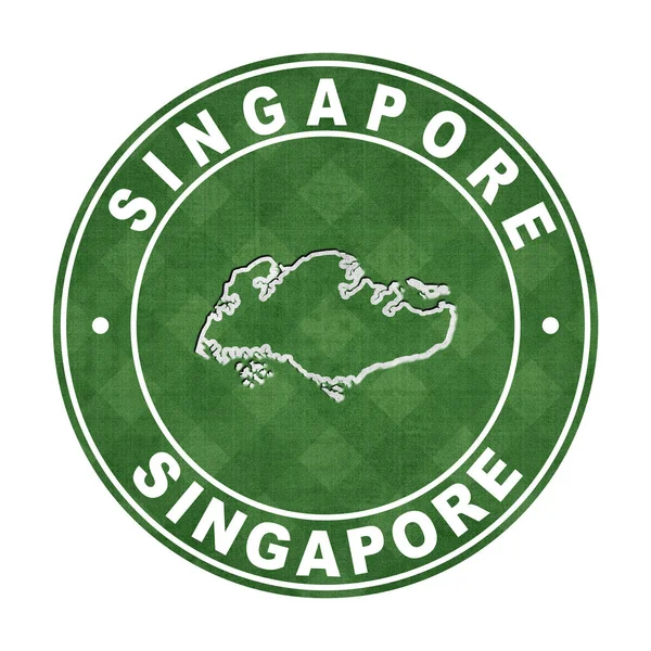 Mapa Singapura Campo Futebol Caminho Recorte — Fotografia de Stock