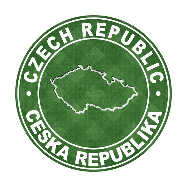 Mapa České Republiky Fotbalové Hřiště Clipping Path — Stock fotografie