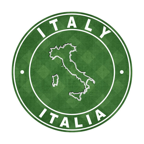 Map of Italy Football Field, Clipping Path