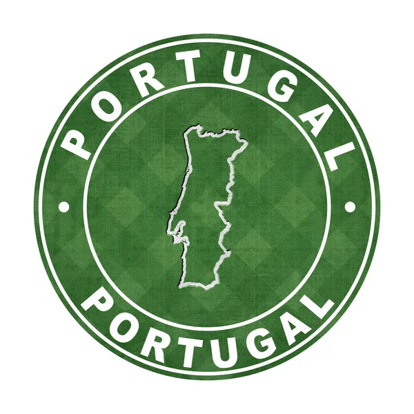 Mapa Portugal Campo Futebol Caminho Recorte — Fotografia de Stock