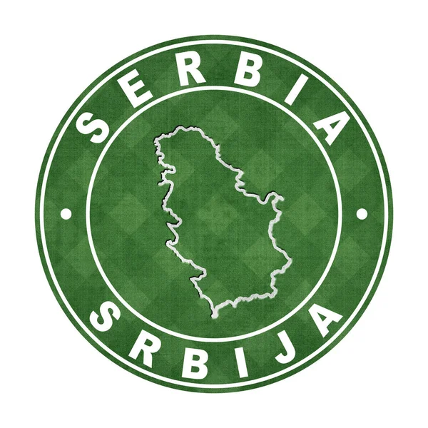 Mapa Srbska Fotbalové Hřiště Clipping Path — Stock fotografie