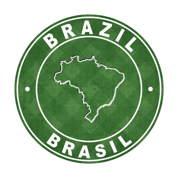 Карта Бразилии Футбольное Поле Траектория Клиппинга — стоковое фото