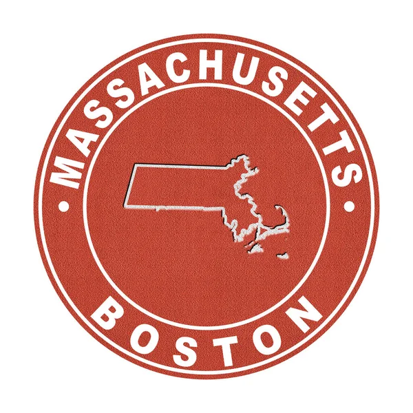 Kaart Van Massachusetts Tennisbaan Knippad — Stockfoto