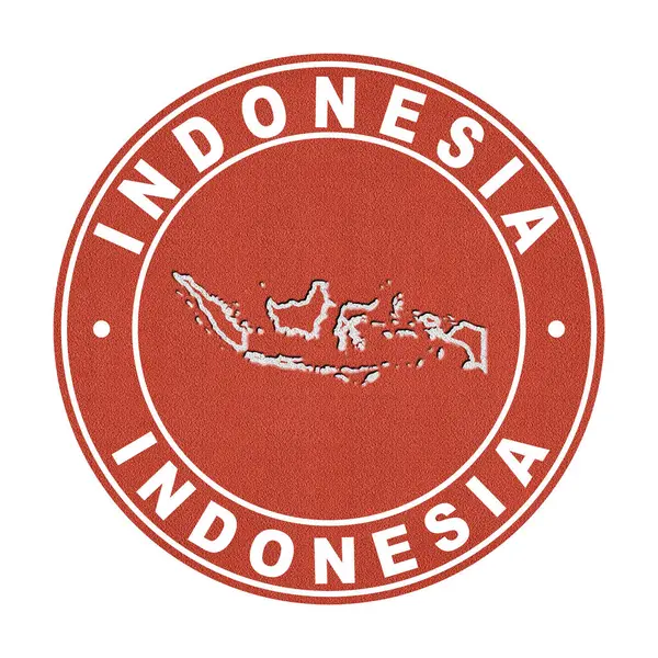 Mapa Indonésie Tenisový Kurt Clipping Path — Stock fotografie
