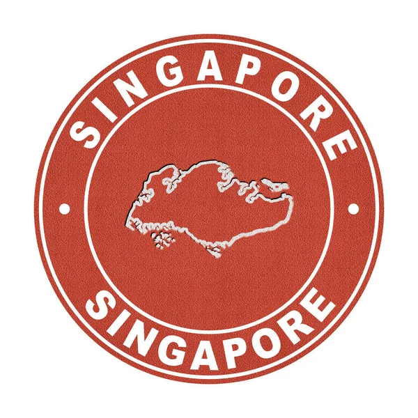 Mapa Cingapura Quadra Tênis Clipping Path — Fotografia de Stock