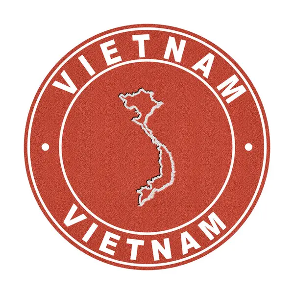 Mapa Vietnã Quadra Tênis Caminho Recorte — Fotografia de Stock