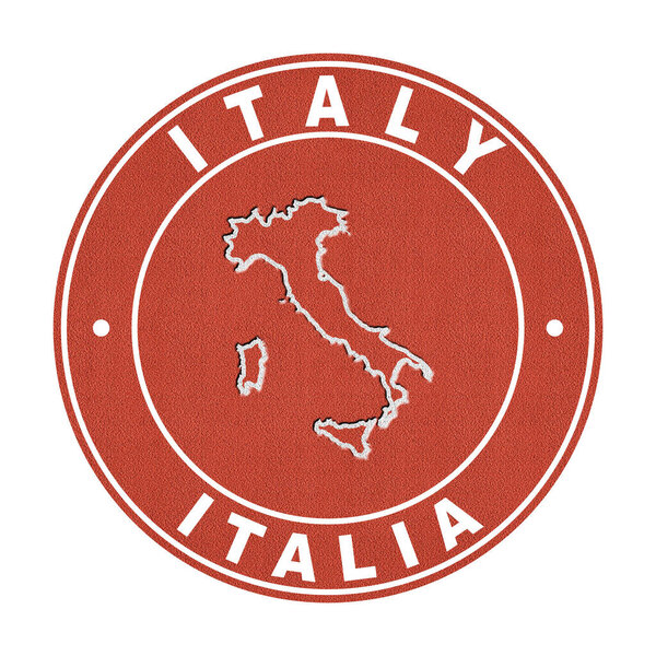 Map of Italy Tennis Court, Clipping Path