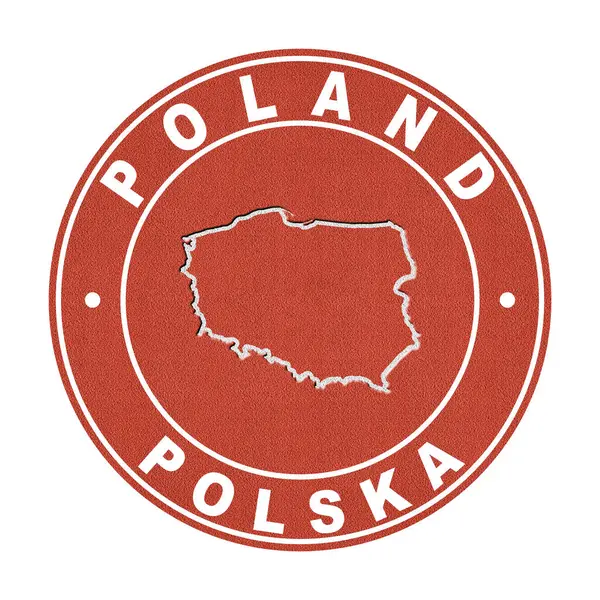Mapa Polônia Quadra Tênis Caminho Recorte — Fotografia de Stock