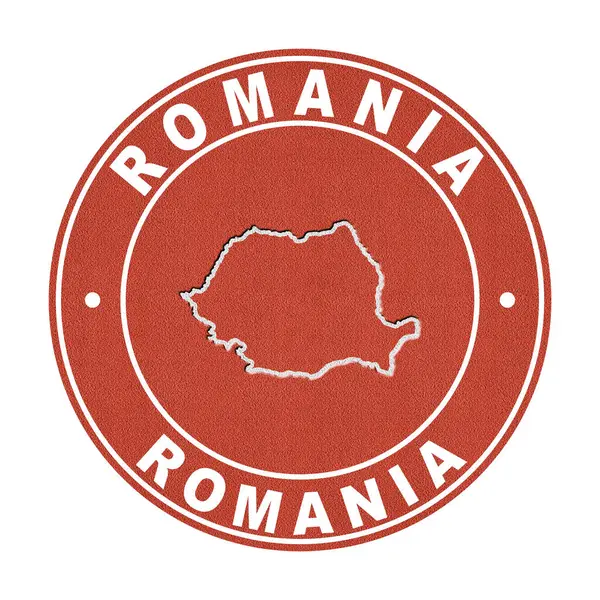 Mapa Rumania Pista Tenis Camino Recorte —  Fotos de Stock