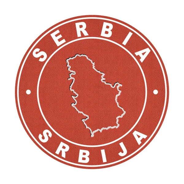 Mapa Serbia Pista Tenis Ruta Recorte —  Fotos de Stock
