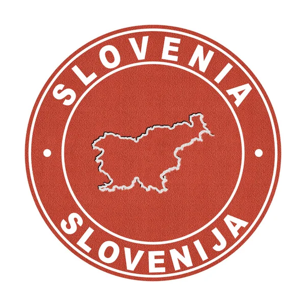 Mapa Eslovenia Pista Tenis Ruta Recorte —  Fotos de Stock