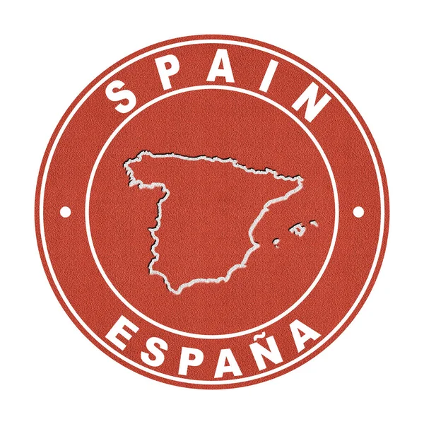 Mapa España Pista Tenis Ruta Recorte —  Fotos de Stock