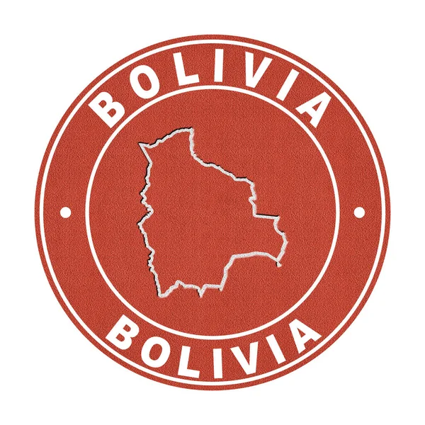 Mapa Bolivia Pista Tenis Ruta Recorte — Foto de Stock