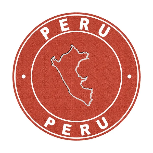 Mapa Perú Pista Tenis Camino Recorte — Foto de Stock