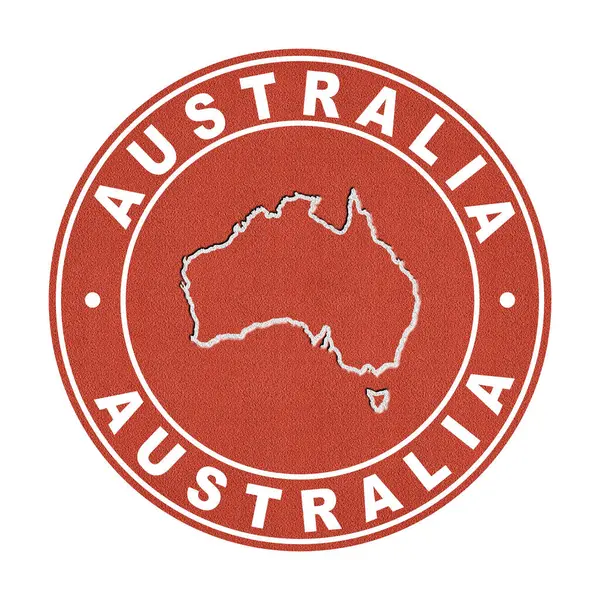 Карта Австралії Тенісний Корт Відсічний Контур — стокове фото