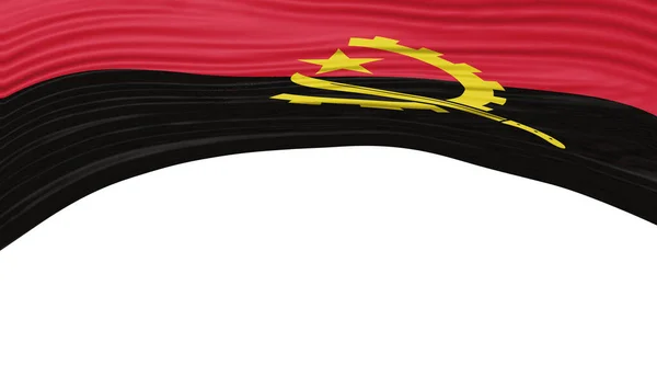安哥拉国旗飘扬 国旗飘扬 — 图库照片